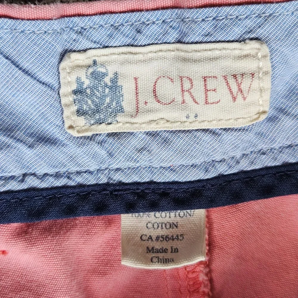 J Crew Chino Shorts Men's 34 Salmon Pink Cotton Casual Preppy Summer 10
